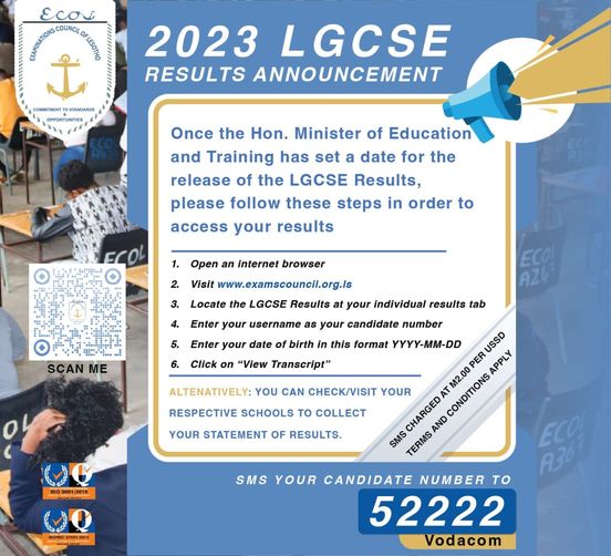 Lesotho LGCSE results 2023/24 – here’s direct link to check 4 Lesotho LGCSE results 2023/24 – here’s direct link to check Lesotho LGCSE results 202324 8211 here8217s direct link to check Lesotho LGCSE results 2023/24 – here’s direct link to check