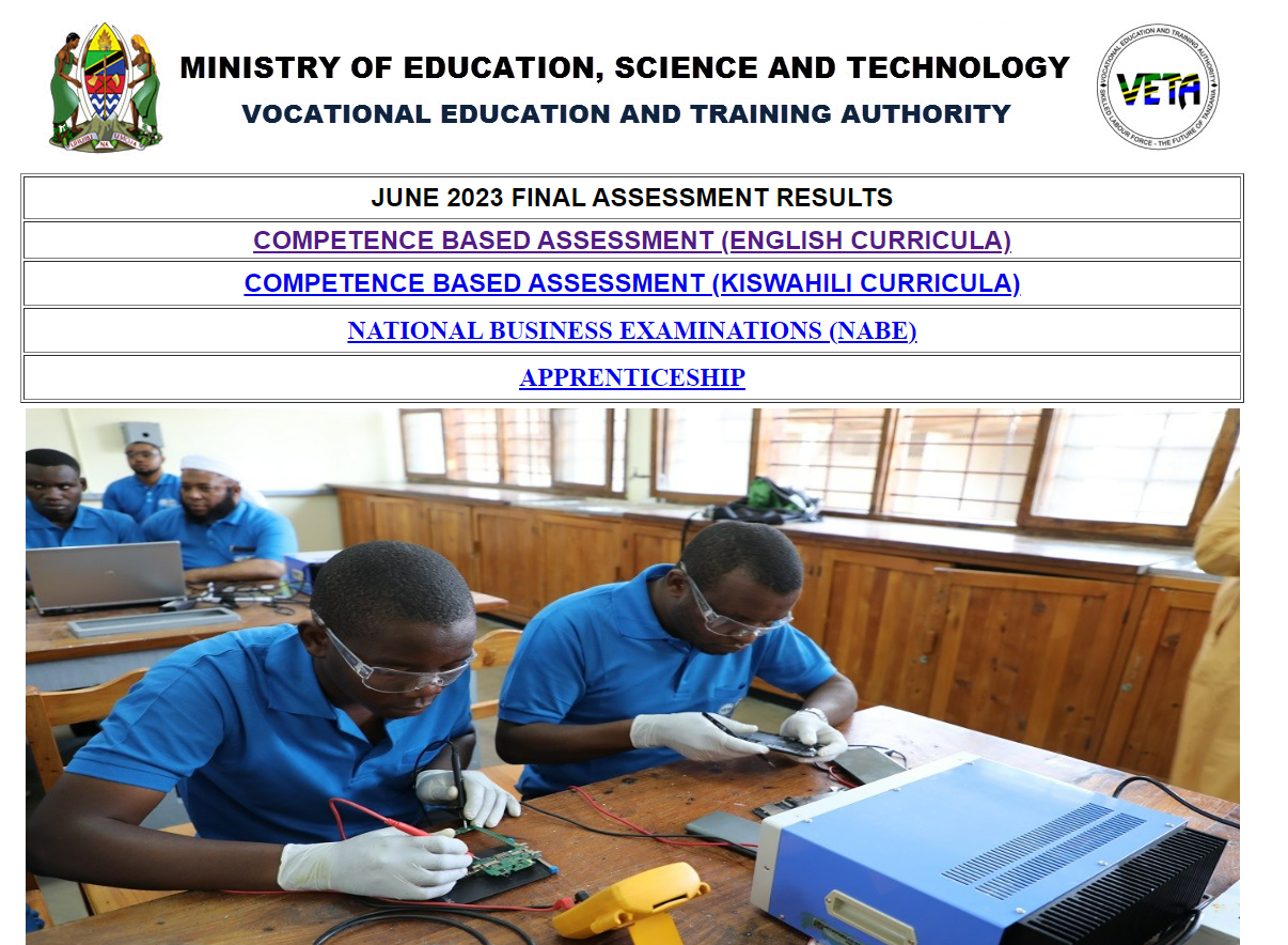 VETA results 2023/2024 – VETA Examination Results 2 VETA results 2023/2024 – VETA Examination Results Matokeo ya VETA