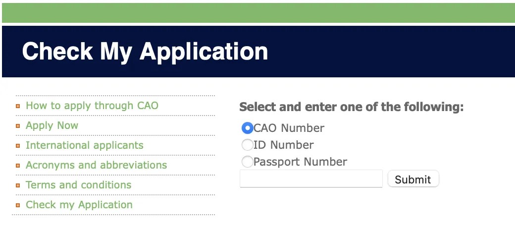 cao status CAO Status – CAO My Application