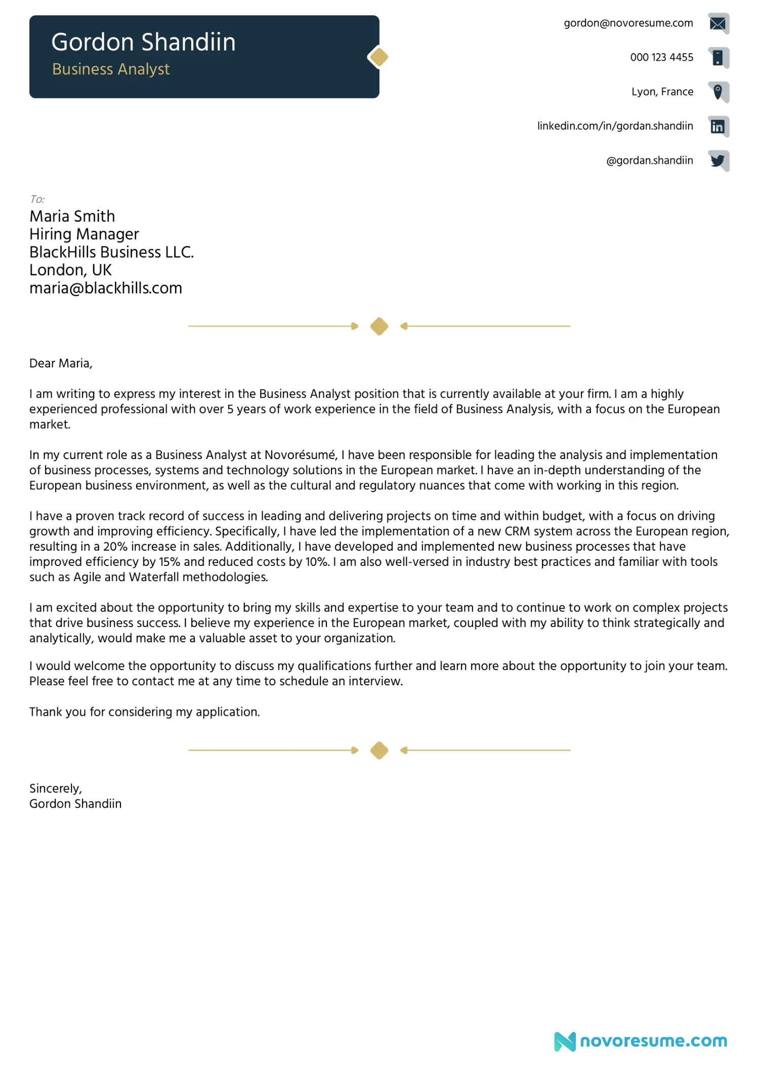 cover letter How To Write A Cover Letter