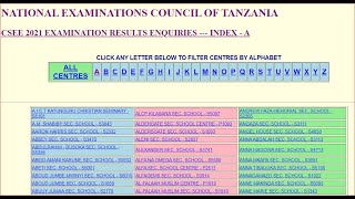 csee 2021 NECTA Top 10 schools in CSEE Results Tanzania 2021/2022