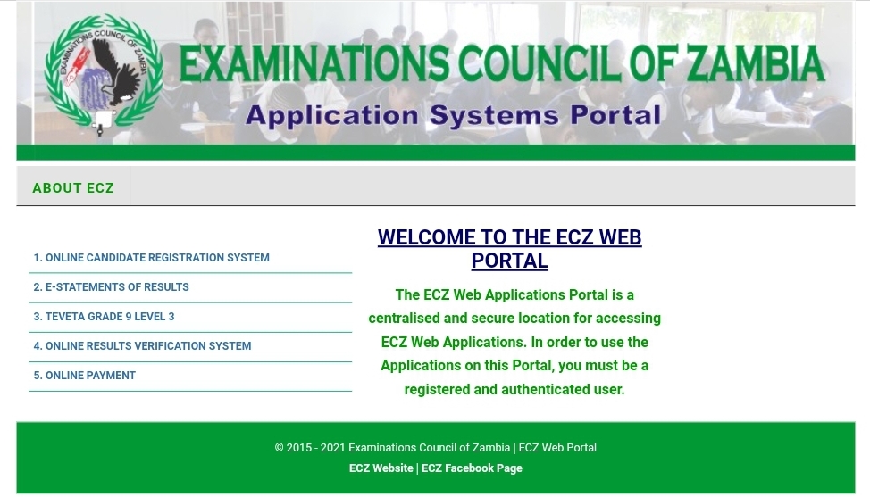 ecz web ECZ Portal E-statement, ECZ Web Portal Login