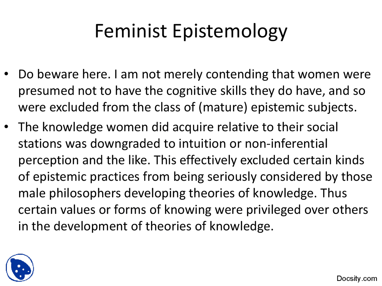 feminist epistemology Endarkened Feminist Epistemology – SUNY Press, University of South Africa