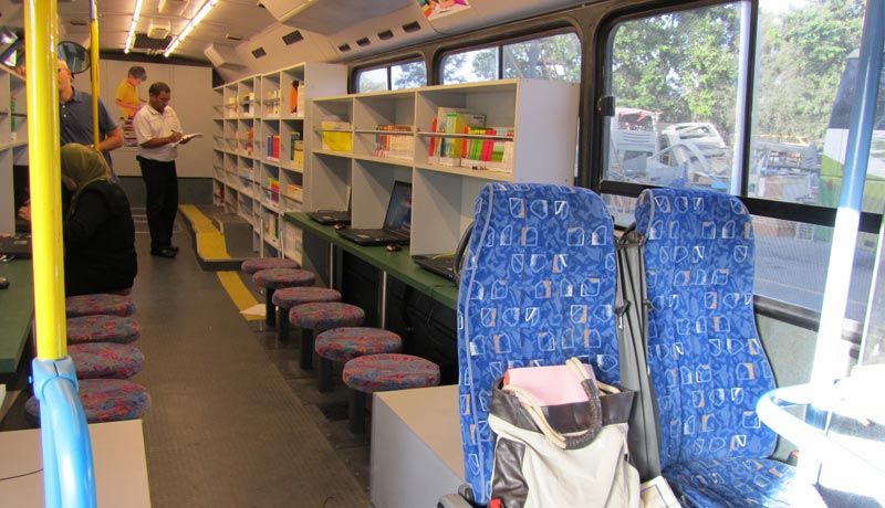library bus Mobile Library (Bus) – Unisa, University of South Africa