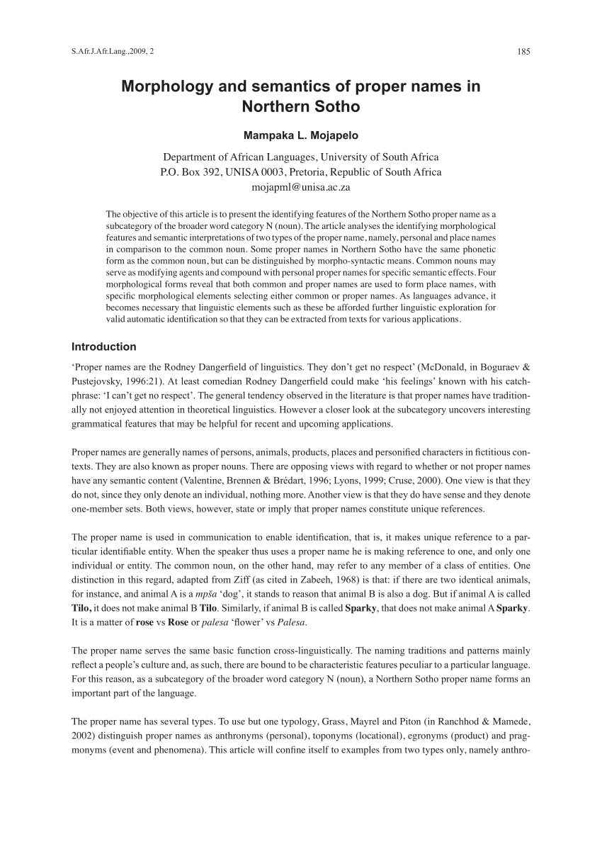 morphology unisa Basic Morphology – Unisa, University of South Africa