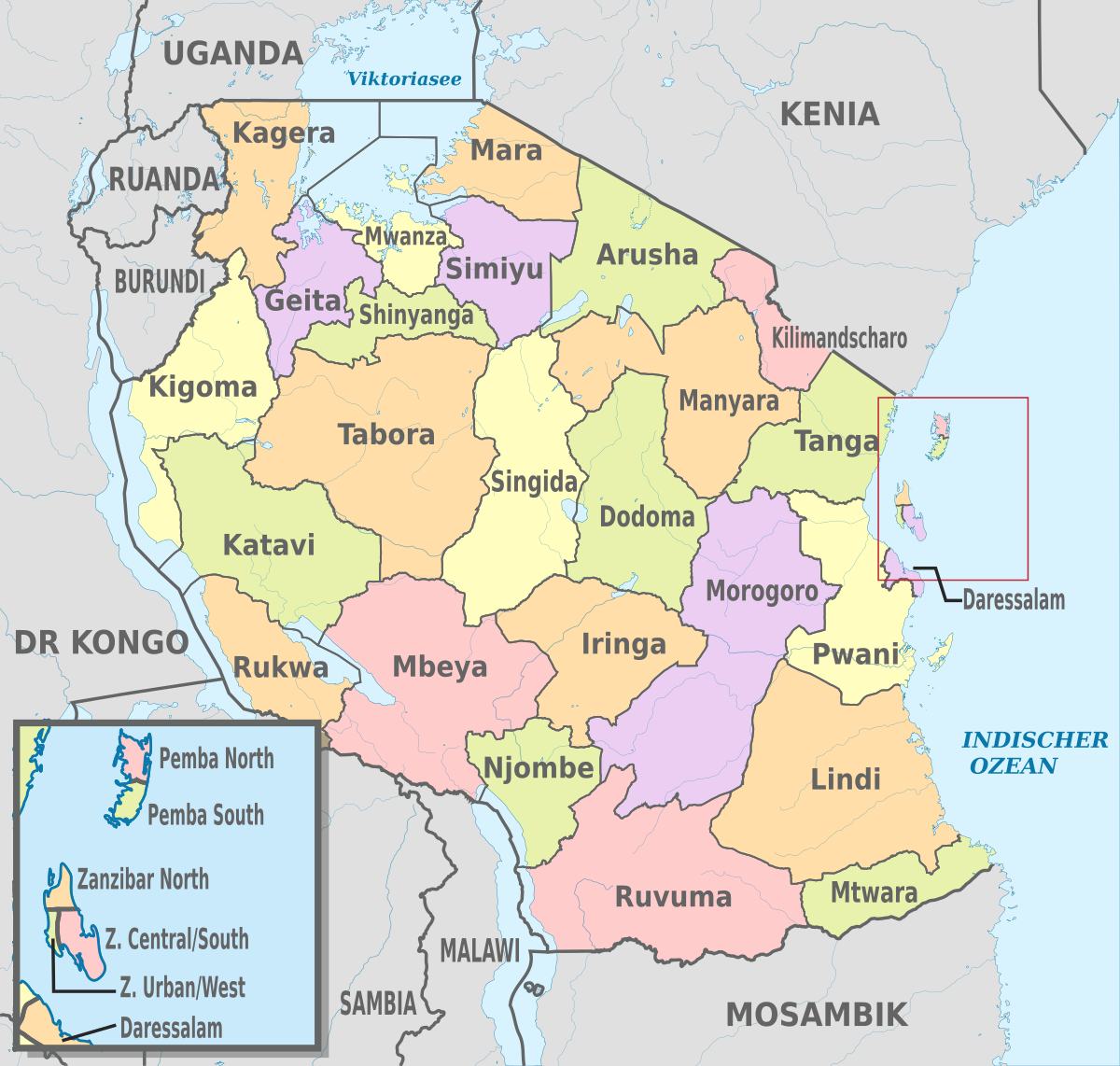 regions tanzania List of Regions in Tanzania (Mikoa ya Tanzania)