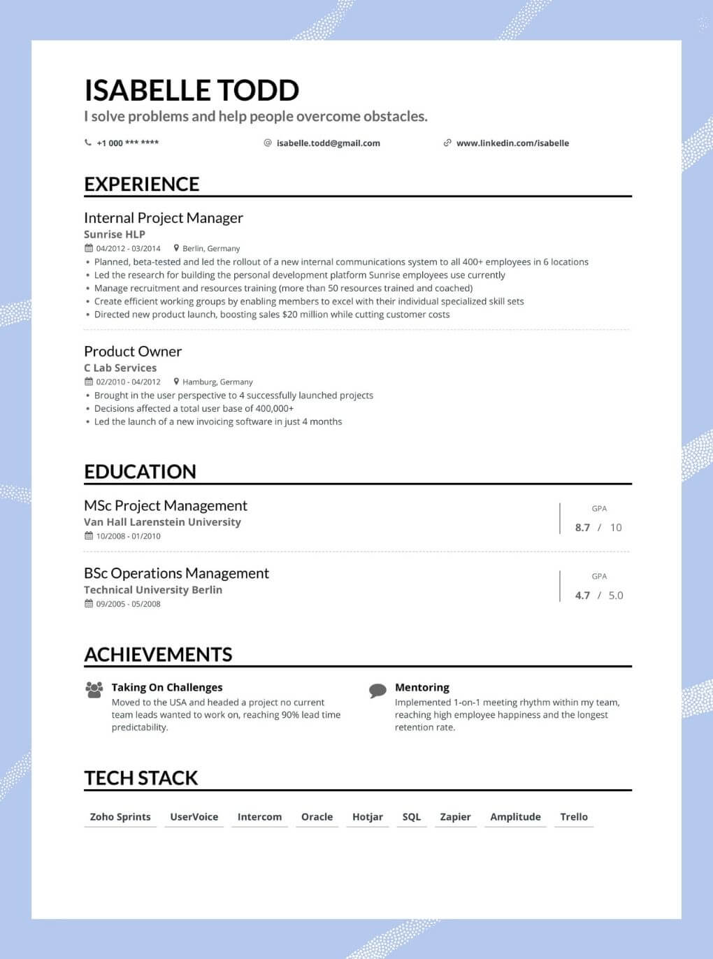 reverse chronological How to Structure a Professional CV